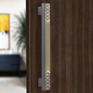 Plantex Heavy Duty Door Handle/Door & Home Decor/14-inches Main Door Handle/Door Pull Push Handle - Pack of 1 ( 237-Brass Antique Finish)
