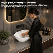 Plantex Ceramic Basin/Wash Basin for Bathroom/Tabletop Wash Basin/Bathroom Basin (Cadiz, White)