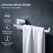 Plantex 304 Grade Stainless Steel Washbasin Towel Hanger for Kitchen/Napkin Holder For Wash Basin/Hand Towel Hanger/Bathroom Accessories - Decan (Chrome)