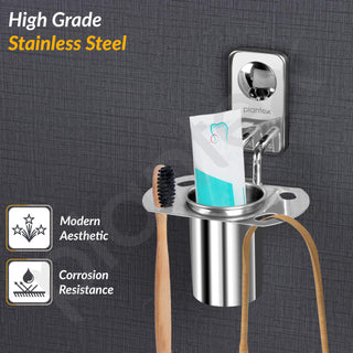 Plantex Metro Platinum Stainless Steel Tooth Brush Holder/Tumbler Holder/Bathroom Accessories