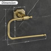 Plantex 304 Grade Stainless Steel Napkin Holder/Towel Hanger/Napkin Ring for Wash Basin/Towel Holder for Kitchen/Bathroom Accessories - Nipron (Brass Antique)