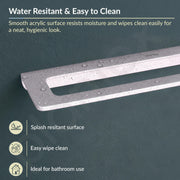 Plantex 20 Inch Acrylic Towel Hanger for Bathroom/Towel Rod for Kitchen/Napkin Holder/Stand/Towel Bar for Bathroom - Pack of 1 (VIG-126, Grey)