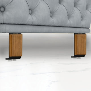 Plantex Stainless Steel and Wood 4 inch Sofa Leg/Bed Furniture Leg Pair for Home Furnitures (DTS-59 - Black) � 4 Pcs