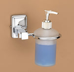 Plantex 304 Grade Stainless Steel Washroom Set of 2 - Toilet Paper Holder/Stand/Liquid Soap Dispenser - Darcy (Chrome)