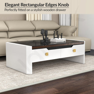 Plantex Knobs for Drawers/Drawer Knobs for Cabinets/Pull-Push Knobs for Kitchen/Bedroom Drawer - Pack of 6 (SH-434, Gold & Gold Matt)