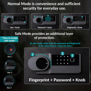 Plantex 106 Litre Digital Safe Locker For Home/Safety Locker Box with Biometric Fingerprint,Touchscreen & Emergency Key/Perfect Security Solution for Valuables/2 Years Warranty By Plantex - Black