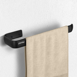 Plantex Aluminium Towel Ring for Bathroom/9 Inch Towel Holder/Towel Hanger for Wash-Basin/Bathroom Accessories - Pack of 1 (1512, Black)