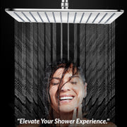 Plantex Stainless Steel Shower head for Bathroom 12 x 12 inch with Water Saving Techonology/Rain Flow Overhead Shower without Arm/Bathroom Showers - (Elegance-Chrome)