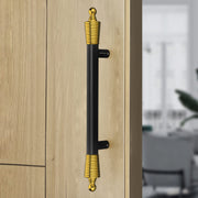 Plantex Heavy Duty Door Handle for Main Door/14-inches Main Door Handle/Pull Push Door Handle for Wooden & Glass Door - Pack of 1 (Black and Gold) - 3 Years Warranty