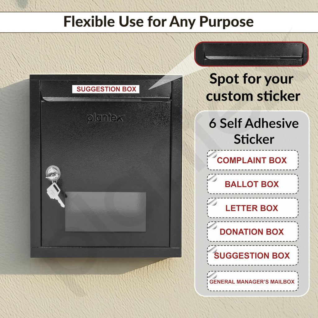 Plantex All in 1 Letter Box/Multipurpose Box/GI Steel Suggestion Box ...