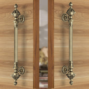Plantex Door Handle/Main Door Handle/18 inch Pull-Push Handle/Door Handle for Home/Office/Hotel - Pack of 2 (S-136, Brass Antique)