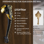 Plantex Premium Main Door Handle/17- inches Door Handle for Main Door/Pull Push Handle/Door and Home Decore Ganesh Shape Design/3 Years Warranty Pack of 1 (677- Brass Antique Finish)