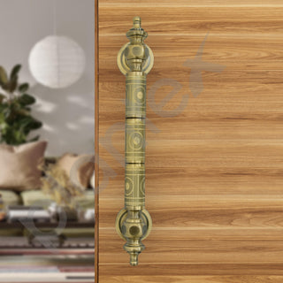 Plantex Door Handle for Main Door/Pure Brass Door Handle/12 inch Pull-Push Handle for Home/Office/Hotel - Pack of 1 (Brass Antique) - 3 Years Warranty