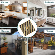 Plantex Solid Brass Floor Drain/Shower Drain/Bathroom Floor Drain with Cockroach Trap/Kitchen- (Brass Antique, 5 x 5 Inches)