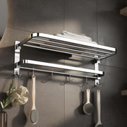 Plantex 24 Inch Towel Rack for Bathroom/Stainless Steel Towel Holder/Hanger with Rod/Bathroom Accessories - Pack of 1 (Chrome)