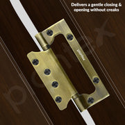 Plantex Butterfly Hinges for Door/Stainless Steel Door Hinges/5 Inch x 14 Gauge Hinge/2.5 mm Hinges for Home/Office/Hotel/Non-Mortise Hinge - Pack of 6 (Brass Antique)