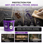 Plantex Lexora Epoxy Grout/3-Part Epoxide Resin Tile Grout/Floor & Wall Tiles Joints/Waterproof & Stain Proof/Bathroom & Industrial Use - 1 kg (Steel Grey)