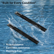 Plantex 16 Inch Soft Close Drawer Channel/Regular Close Ball Bearing Slider Drawer Channel for Home, Kitchen & Wardrobe/Telescopic Channel for Drawer - Pair of 1 (Black)