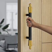 Plantex Heavy Duty Door Handle for Main Door/14-inches Main Door Handle/Pull Push Door Handle for Wooden & Glass Door - Pack of 1 (Black and Gold) - 3 Years Warranty