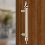 Plantex Heavy Duty Main Door Handle - 14 Inch Pull Push Handle - Satin White & Chrome Finish - Pack of 1 - 3 Years Warranty