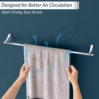 Plantex Rich Brass Bathroom Single Towel Rod/Towel Hanger for Kitchen/Towel Holder/Towel Rack/Bathroom Accessories Unique (Chrome Finish)