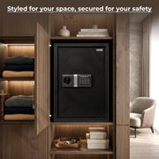 Plantex Safe Locker for Home/56 Litre Hotel Safe Tijori Box/Digital Locker/Electronic Safety Locker with Master & User Dual Code Access with Emergency Key/2 Years Warranty By Plantex (Black)
