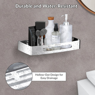 Plantex Bathroom Shelf for Wall/Stainless Steel Wall Mounted Shelf/Kitchen/Living Room/Bathroom Organiser with Drill (Chrome, 12x5 inches)