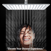 Plantex Stainless Steel Shower head for Bathroom 12 x 12 inch with Water Saving Techonology/Rain Flow Overhead Shower without Arm/Bathroom Shower - (Sandwich-Chrome)
