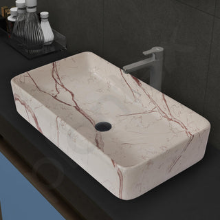 Plantex Ceramic Tabletop Washbasin/Bathroom Sink/Basin for Bathroom/Wash Basin for Restaurant, Hotel (Marble Finish)