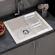 Plantex Quartz Acrylic Kitchen Sink/Undermount Sink for Kitchen with 10 Years Warranty by Plantex/Granite Single Bowl Kitchen Sinks with Coupling (Rayon 16x18 Inches)