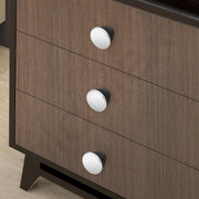 Plantex Knobs for Drawer/Drawer Knobs/Knobs for Cabinets/Pull-Push Knobs for Kitchen/Bedroom Drawer - Pack of 2 (Chrome & Black)