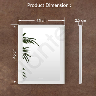 Plantex Mirror with Frame/Wall Mount Modern Mirror/Looking Glass with Frame/Rectangle Mirror for Home/Bathroom & Living Room (18x14 Inch - White)