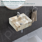 Plantex Ceramic Wash Basin for Bathroom/Square Wall Hung Basin/Bathroom Sink/Washbasin for Restaurant/Hotel (13 x 12 x 5 Inch)