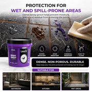 Plantex Lexora Epoxy Grout/3-Part Epoxide Resin Tile Grout/Floor & Wall Tiles Joints/Waterproof & Stain Proof/Bathroom & Industrial Use - 1 kg (Coffee Brown)