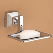 Plantex 304 Grade Stainless Steel Bathroom Accessories Set of 3 - Towel Hanger/Napking Holder/ Soap Holder for Bathroom - Squaro (Chrome)