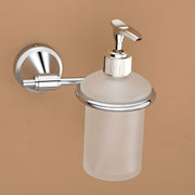 Plantex 304 Grade Stainless Steel Washroom Set of 2 - Toilet Paper Holder/Stand/Liquid Soap Dispenser - Niko (Chrome)