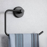 Plantex Towel Ring for Wash Basin/Towel Hanger for Wash Basin/Napkin Holder for Bathroom/Towel Hanger/Bathroom Accessories (Black - Half Square)