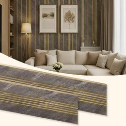 Plantex Louvers Panel for Wall/8 Feet Wall Panels/3D Charcoal Panel for Interior Walls Décor - Pack of 3 Covers - 24 Sq. Ft, Size-1 Feet x 8 Feet (YD-1204)