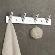 Plantex Wall Hooks for Hanging Cloth/Stainless Steel Towel Hangers/Bathroom Robe Hooks/Door Hangers/Round Wall Hook/Hook Rail for Hanging Keys - 4 Hooks (Pack of 3, Chrome)