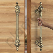 Plantex Door Handle/Main Door Handle/18 inch Pull-Push Handle/Door Handle for Home/Office/Hotel - Pack of 2 (S-136, Brass Antique)