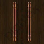 Plantex 14 Inch Stainless Steel Lotus Main Door Handle/Pull-Push Handles for Main Door/Wooden & Glass Door Handle/3 Years Warranty Pack of 2 (PVD Rose Gold)