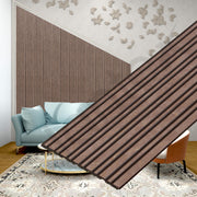 Plantex Wall Panels/Louvers Panel for Wall 8 Feet/Charcoal Panel for Interior Walls Décor/3D Wall Panels - Pack of 7Covers - 28 Sq. Ft, Size-5 Inch x 8 Feet (Brown Marble)