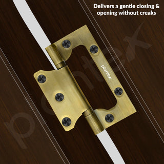 Plantex Stainless Steel Butterfly Hinges for Door/Non-Mortise Hinge/4 Inch x 14 Gauge Door Hinge/2.5 mm Hinges for Home/Office/Hotel - Pack of 24 (Brass Antique)
