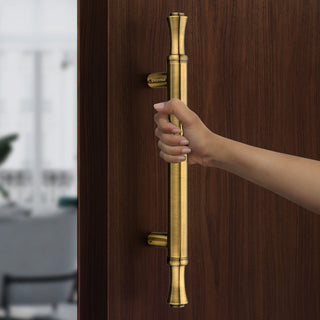 Plantex Heavy Duty Door Handle for Main Door/14 inch Main Door Handle/Pull Push Handle for Home/Hotel/Office Door - Pack of 1 (Brass Antique) - 3 Years Warranty