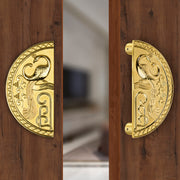 Plantex Zinc Heavy Duty Main Door Pull Handle - 8-Inches Round Shape for Glass & Wooden Doors (323 -PVD Gold Finish) - 3 Years Warranty