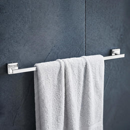 Plantex 304 Grade Stainless Steel Single Towel Rod for Bathroom/Towel Hanger/Towel Holder/Bathroom Accessories - Decan (Chrome)