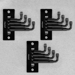 Plantex Hook for Wall/Stainless Steel Flexible Hook/Hanging Hook for Bathroom/Clothes Hanger - Pack of 3 (Black)
