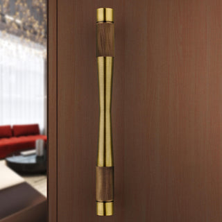Plantex 14 inch Main Door Handle/Wooden & Glass Door Handle/Pull & Push Handles for All Doors of House, Office, Hotels (Brass Antique, Pack of 1) - 3 Years Warranty