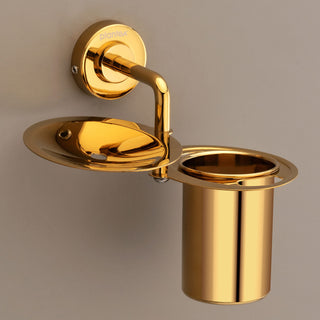 Plantex Daizy Gold Bathroom soap Holder and Brush Stand for wash Basin (304 Stainless Steel/Pack of 4)