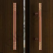 Plantex 14 Inch Stainless Steel Lotus Main Door Handle/Pull-Push Handles for Main Door/Wooden & Glass Door Handle/3 Years Warranty Pack of 2 (PVD Rose Gold)